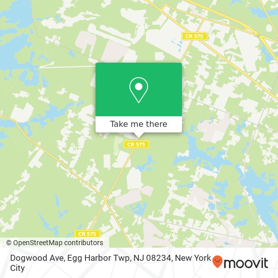 Mapa de Dogwood Ave, Egg Harbor Twp, NJ 08234