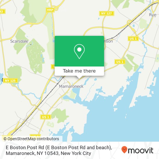 E Boston Post Rd (E Boston Post Rd and beach), Mamaroneck, NY 10543 map