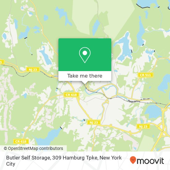 Mapa de Butler Self Storage, 309 Hamburg Tpke