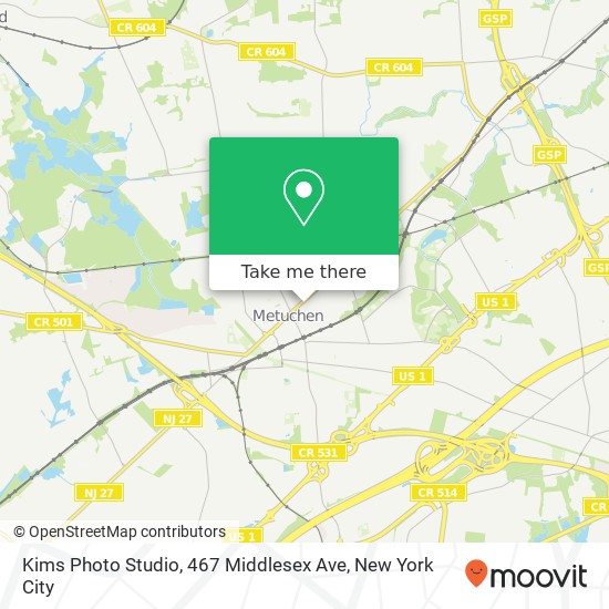 Mapa de Kims Photo Studio, 467 Middlesex Ave