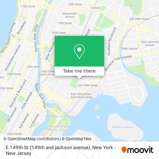 Mapa de E 149th St (149th and jackson avenue)