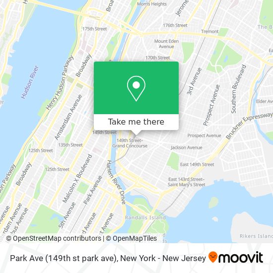 Park Ave (149th st park ave) map
