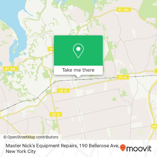 Mapa de Master Nick's Equipment Repairs, 190 Bellerose Ave