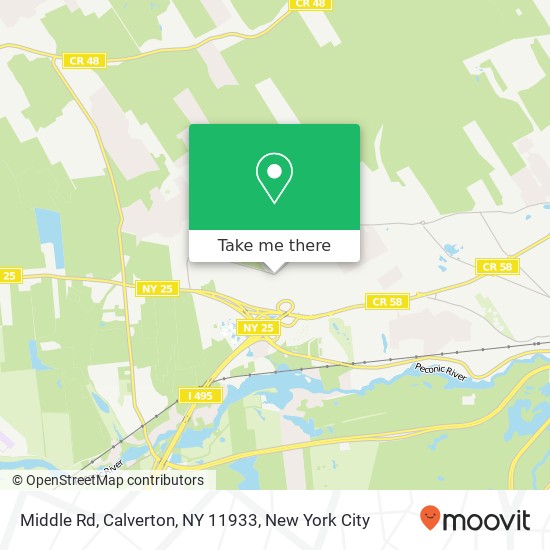 Mapa de Middle Rd, Calverton, NY 11933