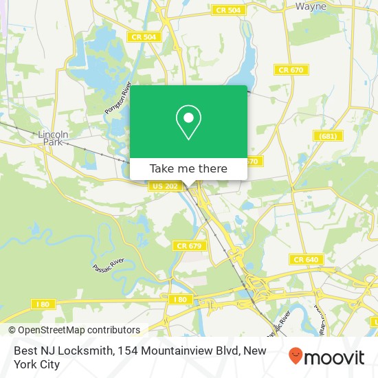 Best NJ Locksmith, 154 Mountainview Blvd map