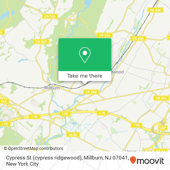 Cypress St (cypress ridgewood), Millburn, NJ 07041 map