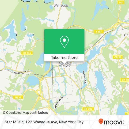 Mapa de Star Music, 123 Wanaque Ave