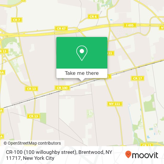 Mapa de CR-100 (100 willoughby street), Brentwood, NY 11717