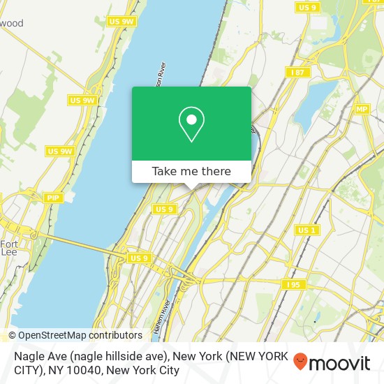 Mapa de Nagle Ave (nagle hillside ave), New York (NEW YORK CITY), NY 10040