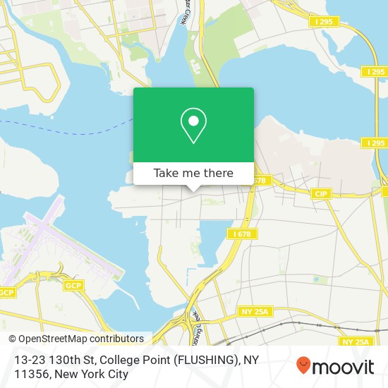 Mapa de 13-23 130th St, College Point (FLUSHING), NY 11356