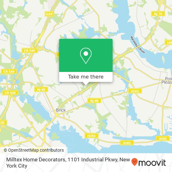 Milltex Home Decorators, 1101 Industrial Pkwy map