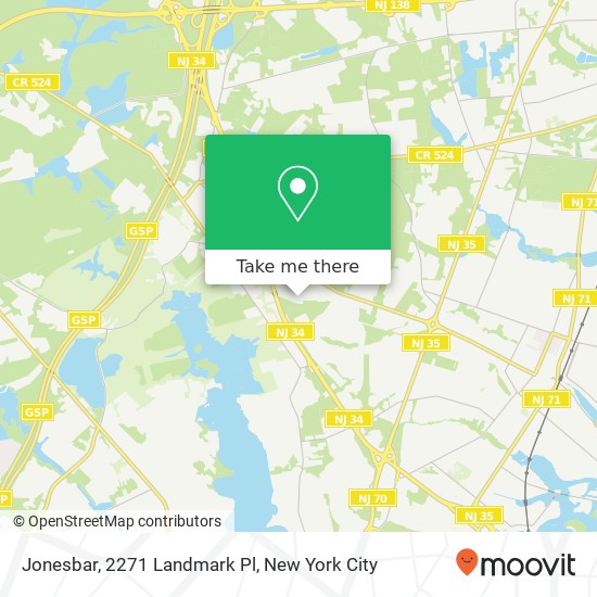 Mapa de Jonesbar, 2271 Landmark Pl