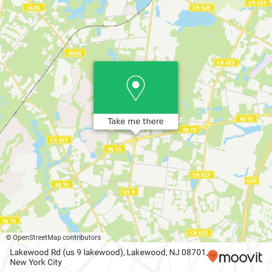 Mapa de Lakewood Rd (us 9 lakewood), Lakewood, NJ 08701