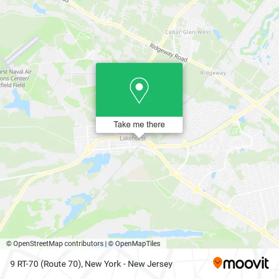 9 RT-70 (Route 70) map
