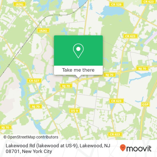 Mapa de Lakewood Rd (lakewood at US-9), Lakewood, NJ 08701