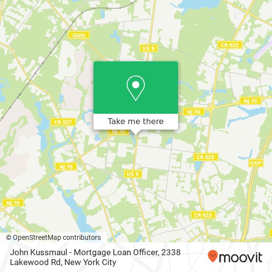 John Kussmaul - Mortgage Loan Officer, 2338 Lakewood Rd map