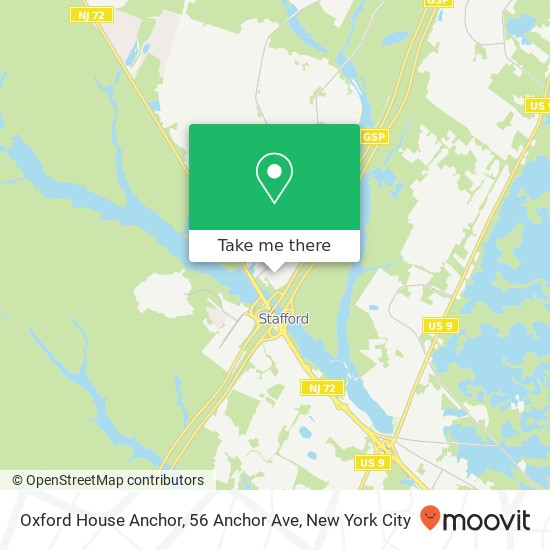 Mapa de Oxford House Anchor, 56 Anchor Ave