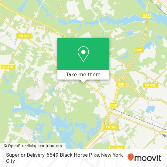 Superior Delivery, 6649 Black Horse Pike map