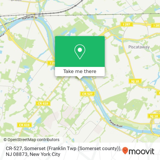 Mapa de CR-527, Somerset (Franklin Twp (Somerset county)), NJ 08873