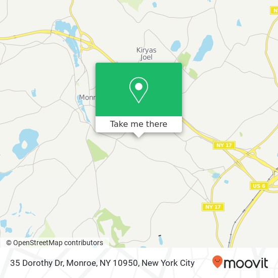 35 Dorothy Dr, Monroe, NY 10950 map