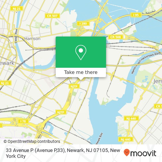 33 Avenue P (Avenue P,33), Newark, NJ 07105 map