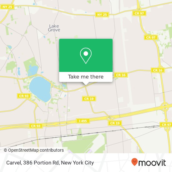 Mapa de Carvel, 386 Portion Rd
