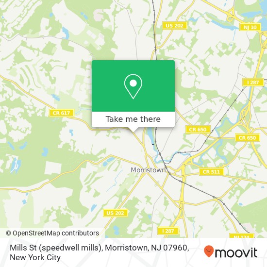 Mills St (speedwell mills), Morristown, NJ 07960 map