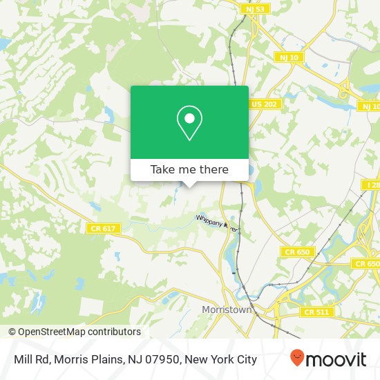 Mapa de Mill Rd, Morris Plains, NJ 07950