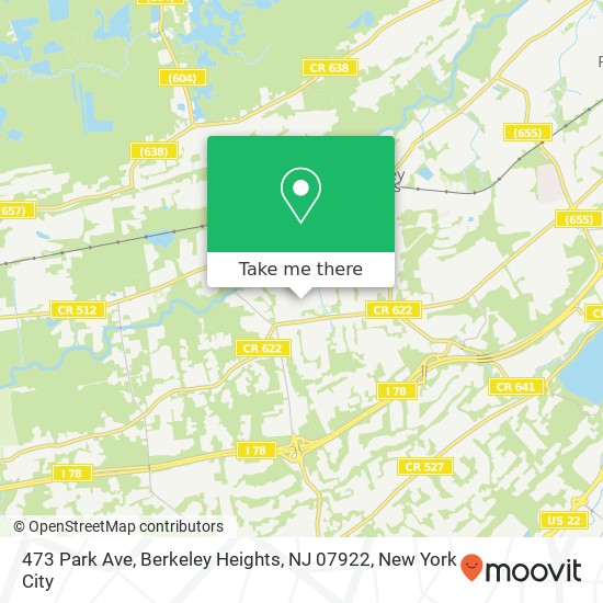 473 Park Ave, Berkeley Heights, NJ 07922 map