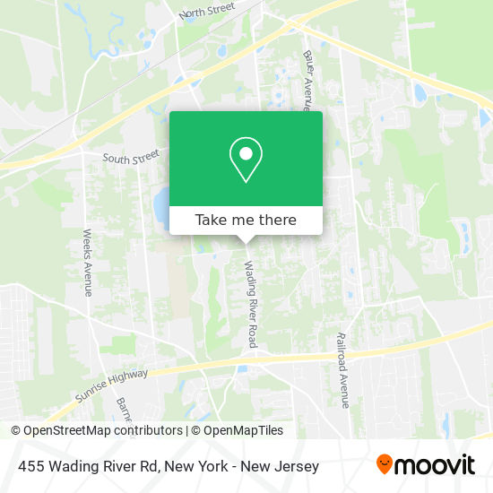 455 Wading River Rd map