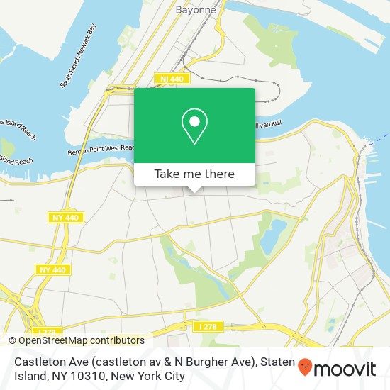 Castleton Ave (castleton av & N Burgher Ave), Staten Island, NY 10310 map