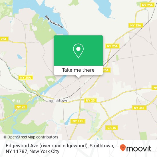 Mapa de Edgewood Ave (river road edgewood), Smithtown, NY 11787