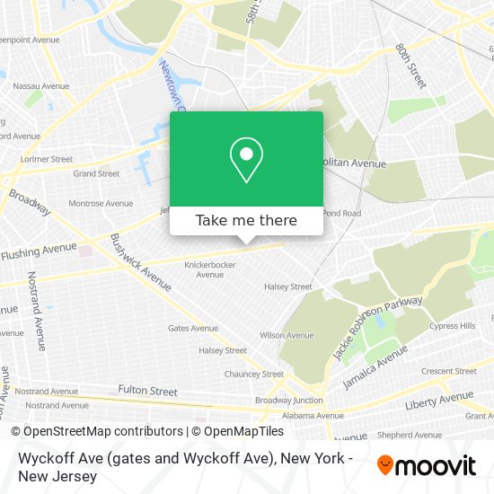 Wyckoff Ave (gates and Wyckoff Ave) map