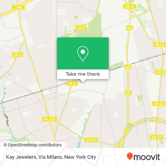 Mapa de Kay Jewelers, Via Milano