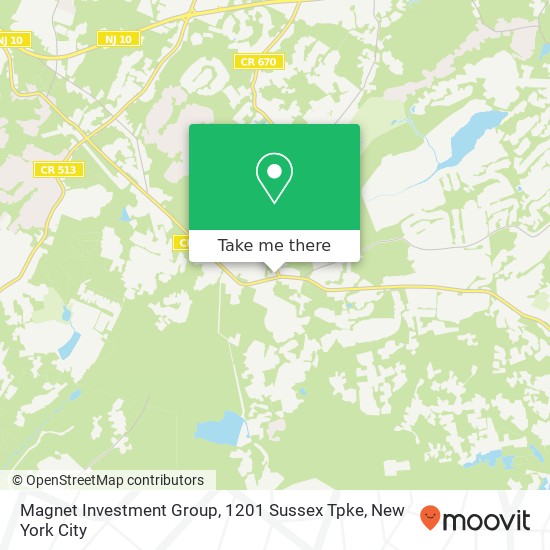 Mapa de Magnet Investment Group, 1201 Sussex Tpke