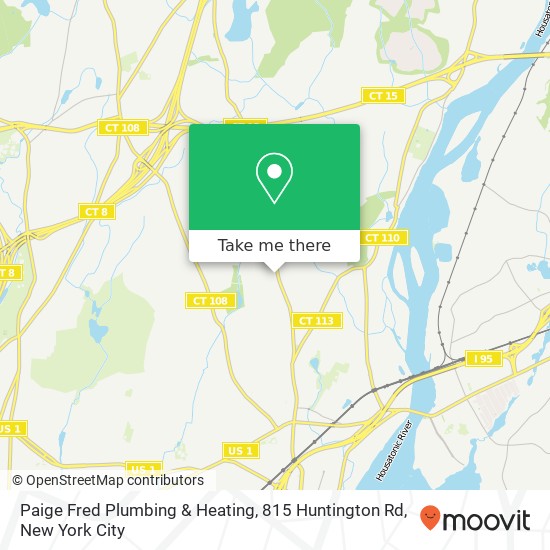 Mapa de Paige Fred Plumbing & Heating, 815 Huntington Rd