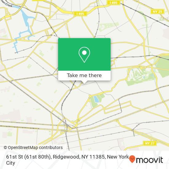 Mapa de 61st St (61st 80th), Ridgewood, NY 11385