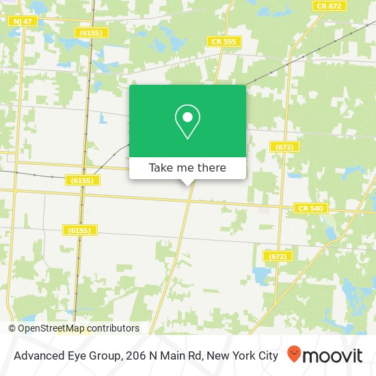 Advanced Eye Group, 206 N Main Rd map