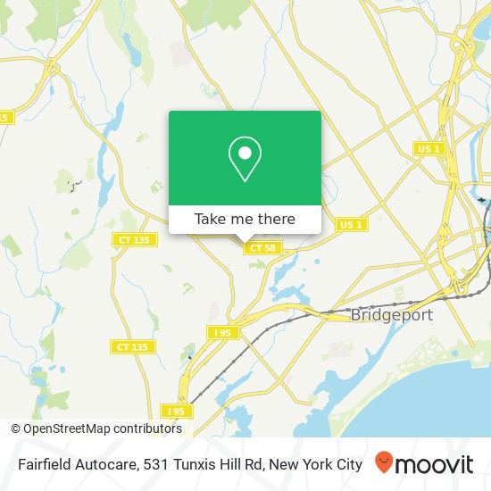 Mapa de Fairfield Autocare, 531 Tunxis Hill Rd