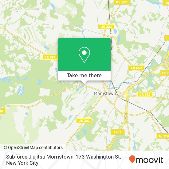 Mapa de Subforce Jiujitsu Morristown, 173 Washington St
