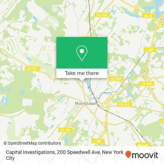 Mapa de Capital Investigations, 200 Speedwell Ave