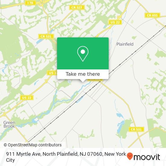 911 Myrtle Ave, North Plainfield, NJ 07060 map