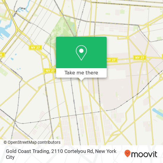 Mapa de Gold Coast Trading, 2110 Cortelyou Rd