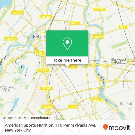 American Sports Nutrition, 110 Pennsylvania Ave map