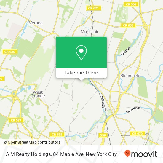 Mapa de A M Realty Holdings, 84 Maple Ave