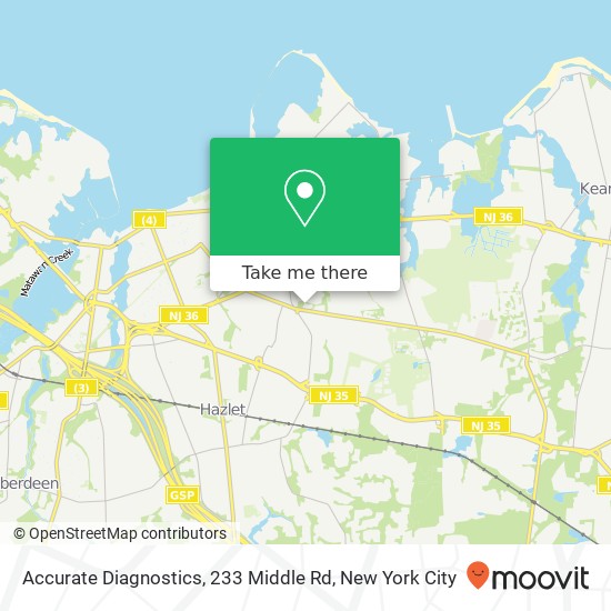 Accurate Diagnostics, 233 Middle Rd map