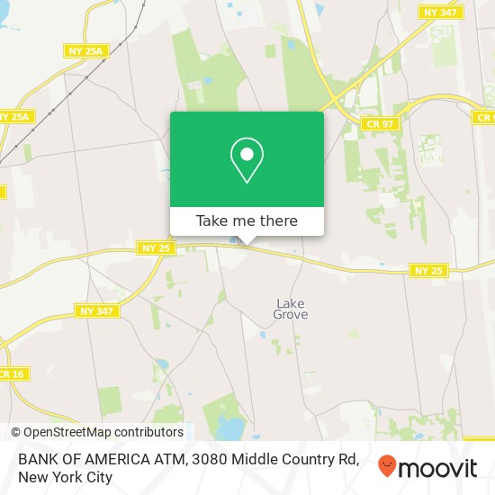 BANK OF AMERICA ATM, 3080 Middle Country Rd map