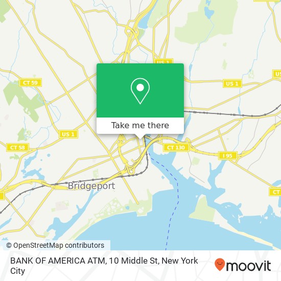 Mapa de BANK OF AMERICA ATM, 10 Middle St
