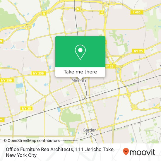 Mapa de Office Furniture Rea Architects, 111 Jericho Tpke