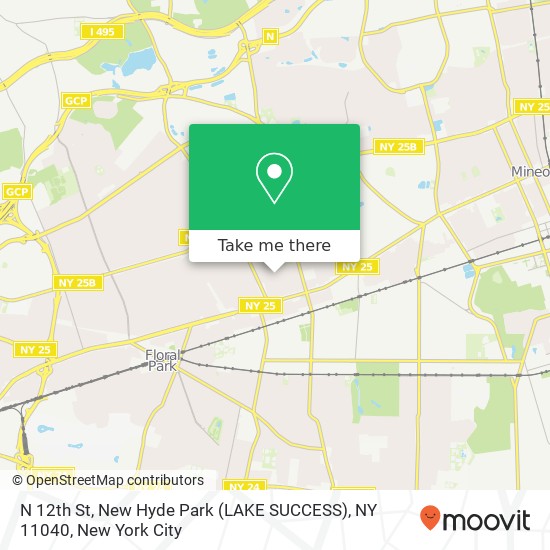 Mapa de N 12th St, New Hyde Park (LAKE SUCCESS), NY 11040